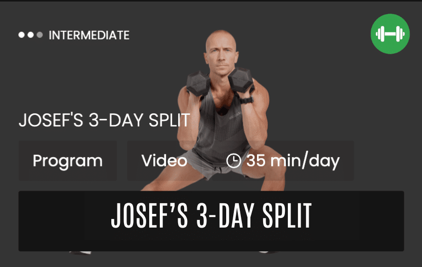 josef 3 day split